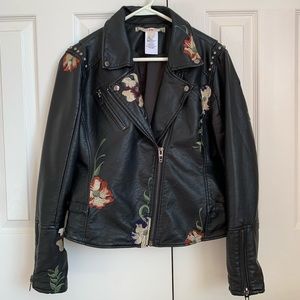 Chelsea and Violet Embroidered Moto Jacket